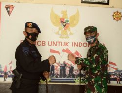 Sambut Hangat Kunjungan Danyon Armed Kostrad Danyon A Pelopor” Ini Bukti Sinergitas TNI Polri”