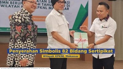 Berita Terkini: Penyerahan Sertifikat Simbolis oleh KPKNL Makassar dalam Kerjasama Tiga Kementerian