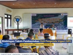 BBWS Pompengan Jeneberang Selenggarakan Bimbingan Teknis Pembentukan Unit Pengelola Irigasi D.I. Bissua
