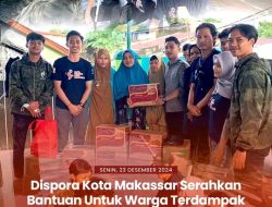 Dispora Kota Makassar Berikan Bantuan ke Warga Terdampak Banjir di Kelurahan Manggala