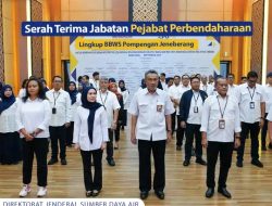 Serah Terima Jabatan Pejabat Perbendaharaan BBWS Pompengan Jeneberang