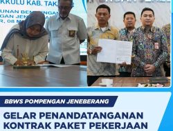 BBWS Pompengan Jeneberang Teken Kontrak Pekerjaan Fisik TA 2025