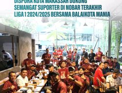 Dispora Makassar Dukung Antusiasme Suporter Lewat Nobar Liga 1 Bersama Balaikota Mania